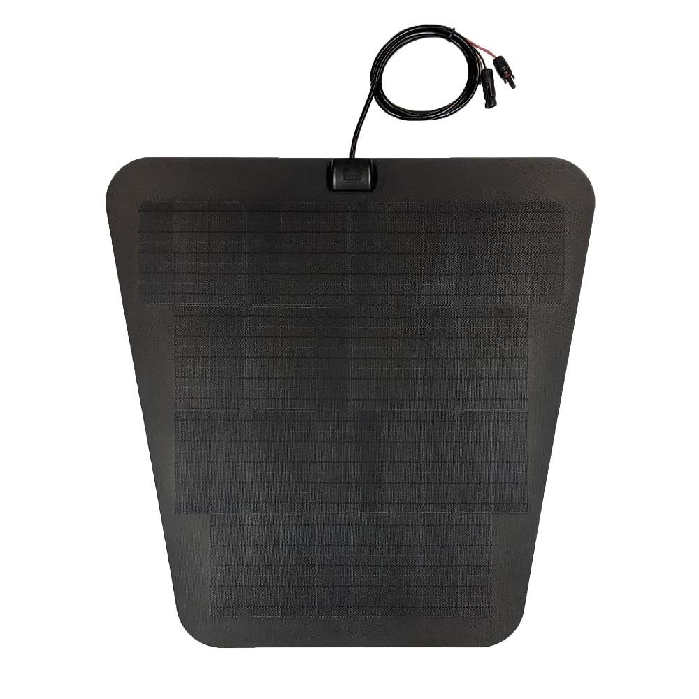 65W hood solar panel for the Porsche Cayenne from Cascadia 4x4 on a white background