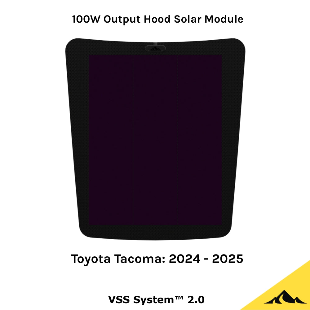 Hood solar trickle charger for the the 4th gen toyota tacoma 2024 2025 by cascadia 4x4